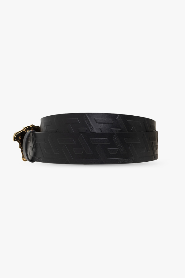 mens white versace belt